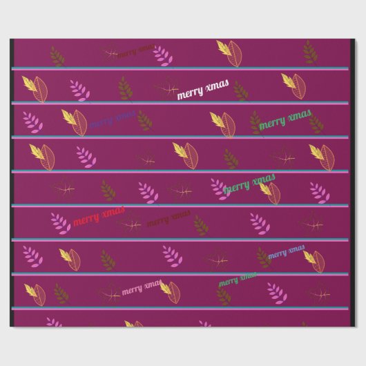 Vrolijk kerstfeest cadeaupapier (Vlak)