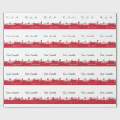 Vrolijk kerstfeest cadeaupapier (Vlak)