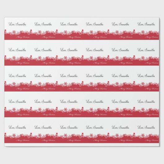 Vrolijk kerstfeest cadeaupapier (Vlak)