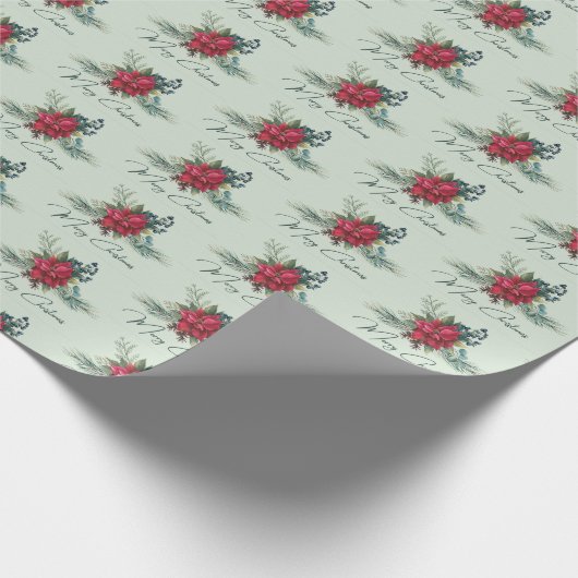 Vrolijk kerstfeest cadeaupapier (Hoek)