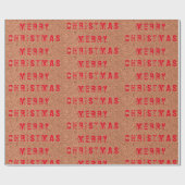 "Vrolijk kerstfeest" Cadeaupapier (Vlak)