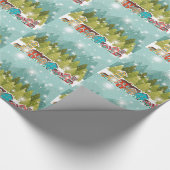 Vrolijk kerstfeest cadeaupapier (Hoek)