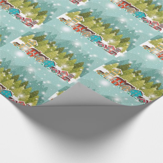 Vrolijk kerstfeest cadeaupapier (Hoek)