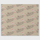 Vrolijk kerstfeest cadeaupapier (Vlak)