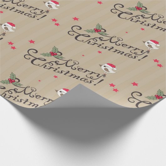 Vrolijk kerstfeest cadeaupapier (Hoek)