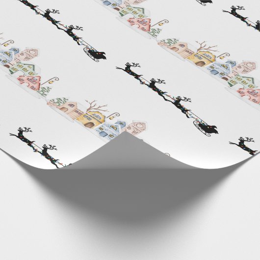 Vrolijk kerstfeest cadeaupapier (Hoek)