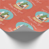 Vrolijk kerstfeest cadeaupapier (Hoek)