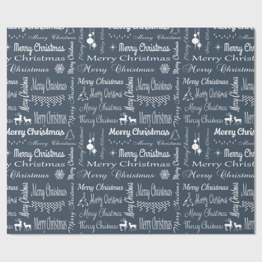 Vrolijk kerstfeest cadeaupapier (Vlak)