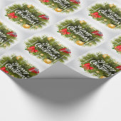 Vrolijk kerstfeest cadeaupapier (Hoek)