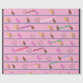 Vrolijk kerstfeest cadeaupapier (Vlak)