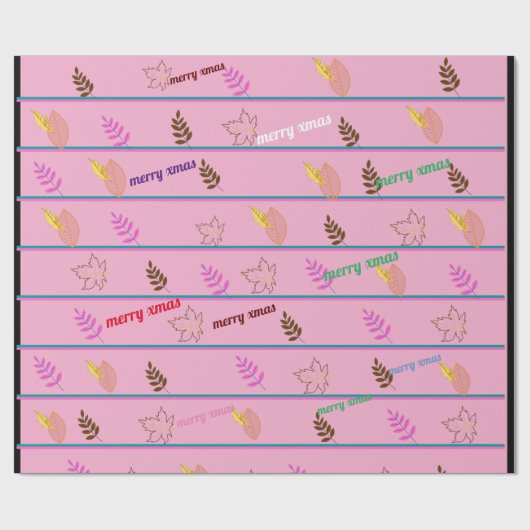 Vrolijk kerstfeest cadeaupapier (Vlak)