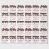 Vrolijk kerstfeest cadeaupapier (Vlak)