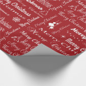 Vrolijk kerstfeest cadeaupapier (Hoek)