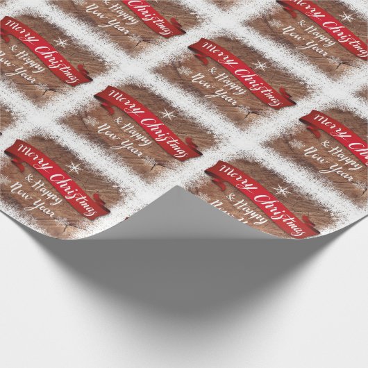 Vrolijk kerstfeest cadeaupapier (Hoek)