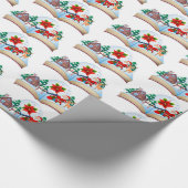 Vrolijk kerstfeest cadeaupapier (Hoek)