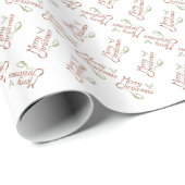 Vrolijk kerstfeest cadeaupapier (Rol Hoek)