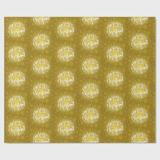 Vrolijk kerstfeest cadeaupapier (Vlak)