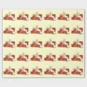 Vrolijk kerstfeest! cadeaupapier (Vlak)