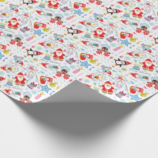 Vrolijk kerstfeest cadeaupapier (Hoek)