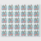 Vrolijk kerstfeest cadeaupapier (Vlak)