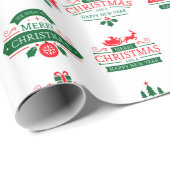 Vrolijk kerstfeest cadeaupapier (Rol Hoek)