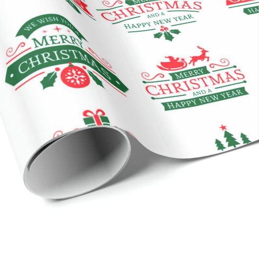 Vrolijk kerstfeest cadeaupapier (Rol Hoek)