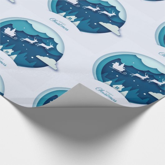 Vrolijk kerstfeest cadeaupapier (Hoek)