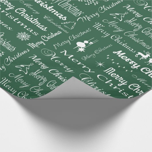 Vrolijk kerstfeest cadeaupapier (Hoek)