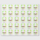 Vrolijk kerstfeest! cadeaupapier (Vlak)