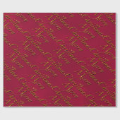 Vrolijk kerstfeest cadeaupapier (Vlak)