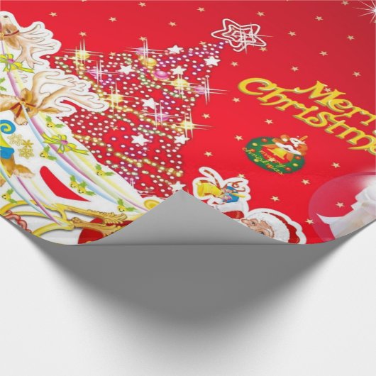 Vrolijk kerstfeest cadeaupapier (Hoek)