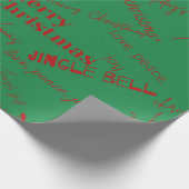 Vrolijk kerstfeest cadeaupapier (Hoek)