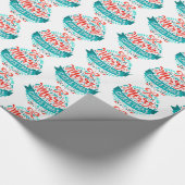 Vrolijk kerstfeest cadeaupapier (Hoek)