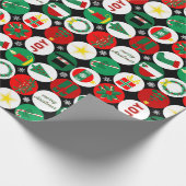 Vrolijk kerstfeest cadeaupapier (Hoek)