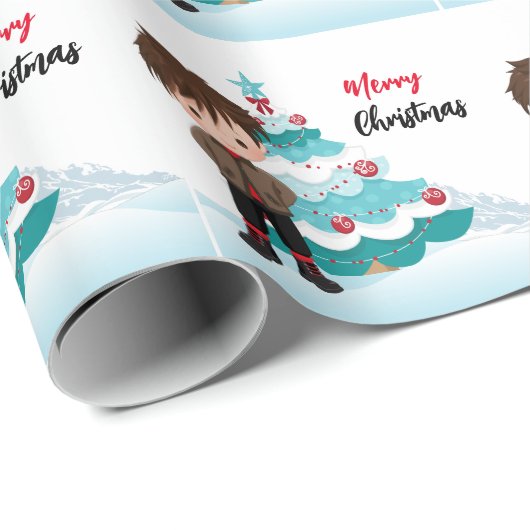 Vrolijk kerstfeest cadeaupapier (Rol Hoek)