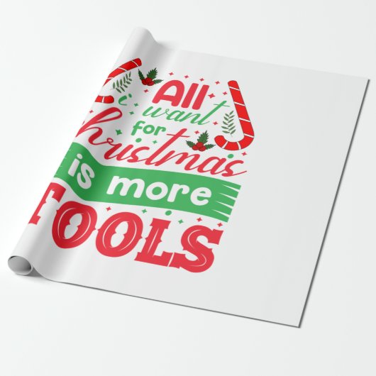 Vrolijk kerstfeest. cadeaupapier (Uitgerold)