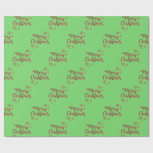 "Vrolijk kerstfeest" Cadeaupapier (Vlak)