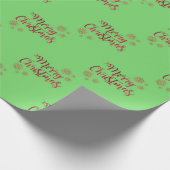 "Vrolijk kerstfeest" Cadeaupapier (Hoek)