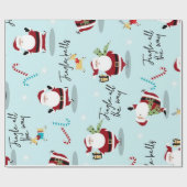 Vrolijk kerstfeest cadeaupapier (Vlak)