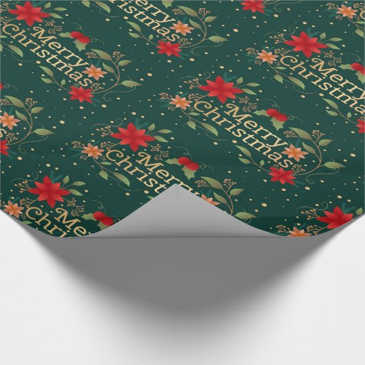 Vrolijk kerstfeest cadeaupapier (Hoek)