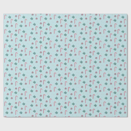 Vrolijk kerstfeest cadeaupapier (Vlak)