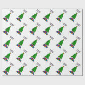 Vrolijk kerstfeest cadeaupapier (Vlak)