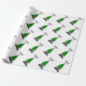 Vrolijk kerstfeest cadeaupapier (Uitgerold)