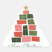 Vrolijk Kerstfeest Cadeaus Tree Sticker (Voorkant)