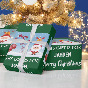 Vrolijk kerstfeest, cadeautje van de kerstman, Rud Cadeaupapier