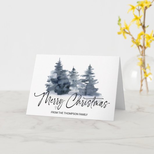 Vrolijk kerstfeest cadeautjes voor vrienden famili kaart (Gele Bloem)