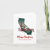 Vrolijk kerstfeest California State Holiday Kaart (Voorkant)