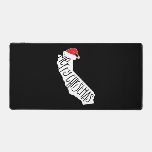Vrolijk kerstfeest Californië Bureaumat (Voorkant)