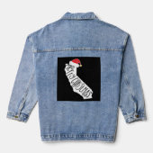 Vrolijk kerstfeest Californië Denim Jacket (Achterkant)