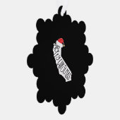 Vrolijk kerstfeest Californië Ornament Kaart (Rechts)